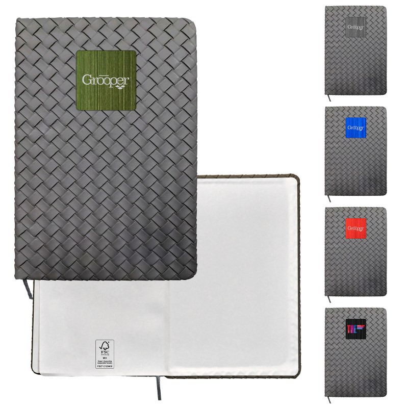 Woven Notebook with Metal Accent 1 Woven Notebook with Metal Accent 1