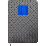 Woven Notebook with Metal Accent - blue Woven Notebook with Metal Accent - blue