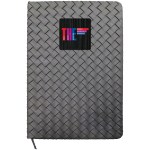 Woven Notebook with Metal Accent - black Woven Notebook with Metal Accent - black