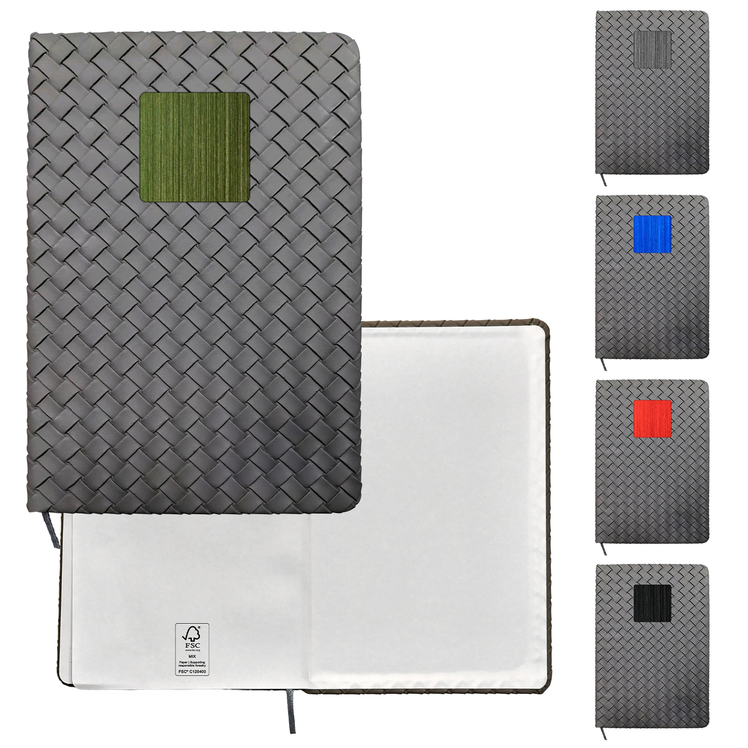 Woven Notebook with Metal Accent 1