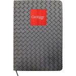 Woven Notebook with Metal Accent - red Woven Notebook with Metal Accent - red