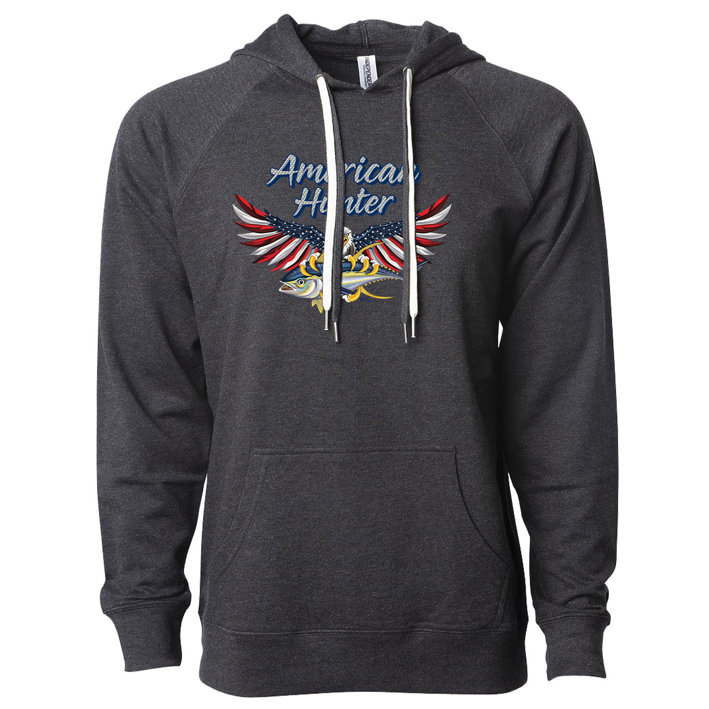 Unisex Lightweight Loopback Terry Hooded Pullover 1