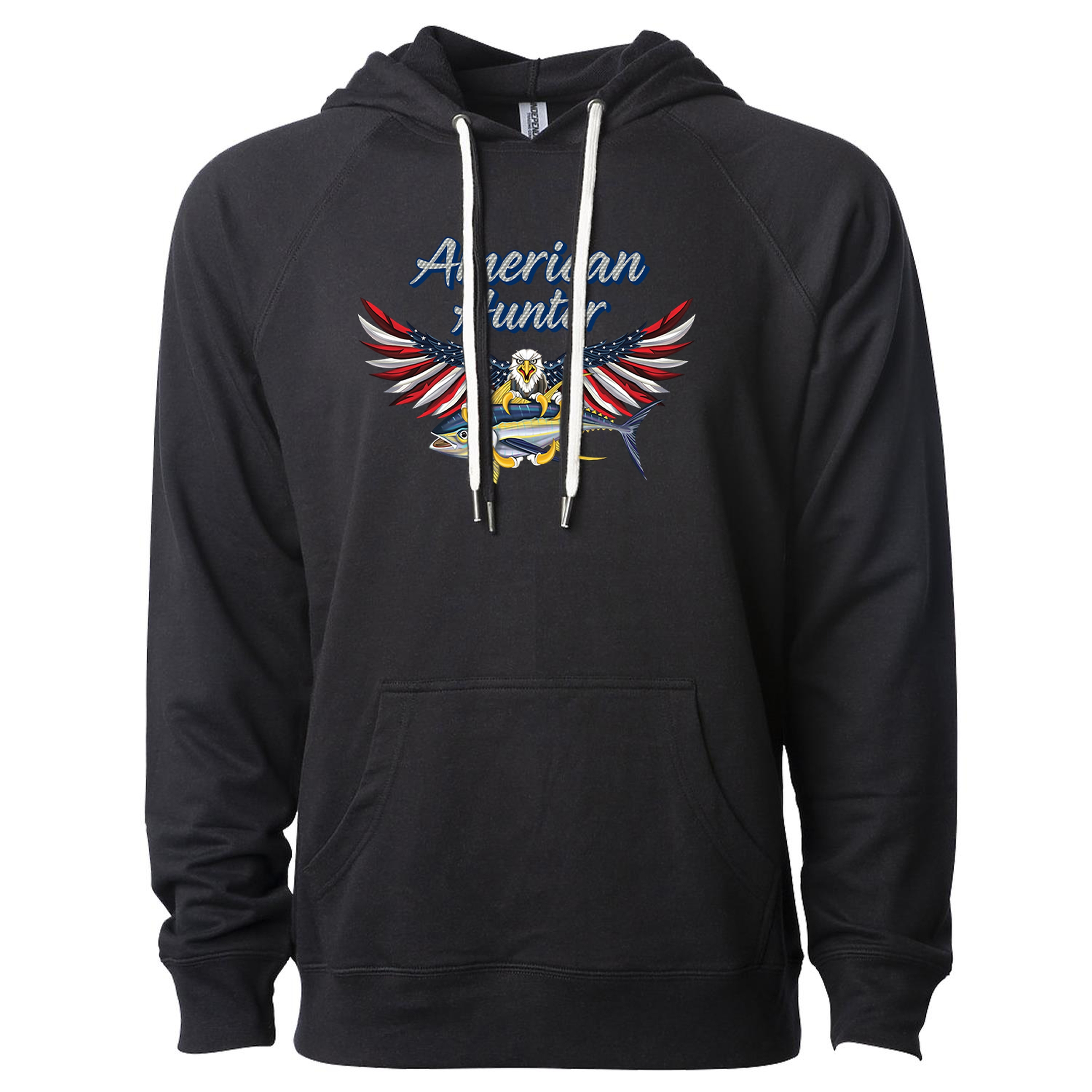 Unisex Lightweight Loopback Terry Hooded Pullover 1