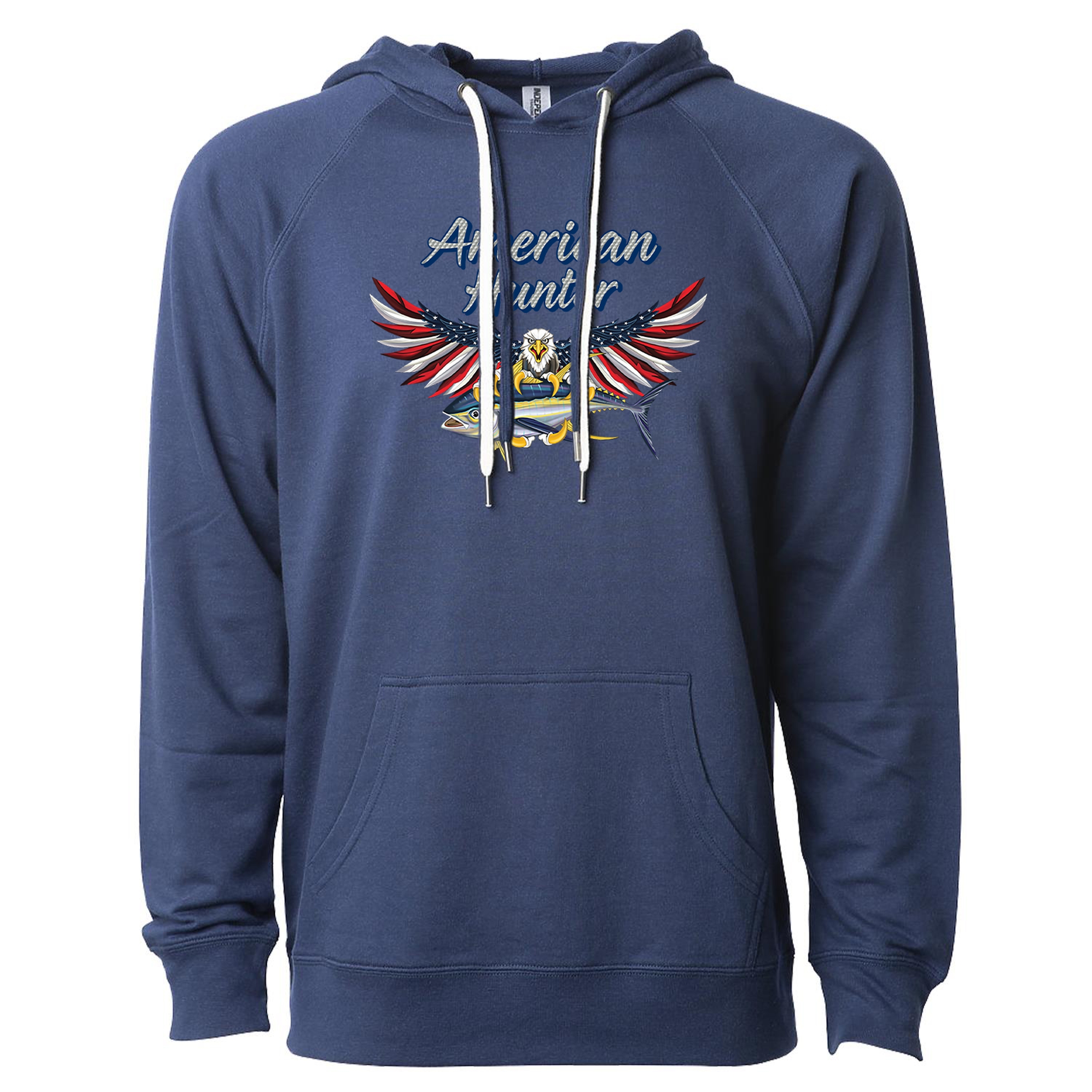 Unisex Lightweight Loopback Terry Hooded Pullover 1
