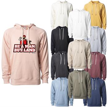 Unisex Lightweight Loopback Terry Hooded Pullover 1