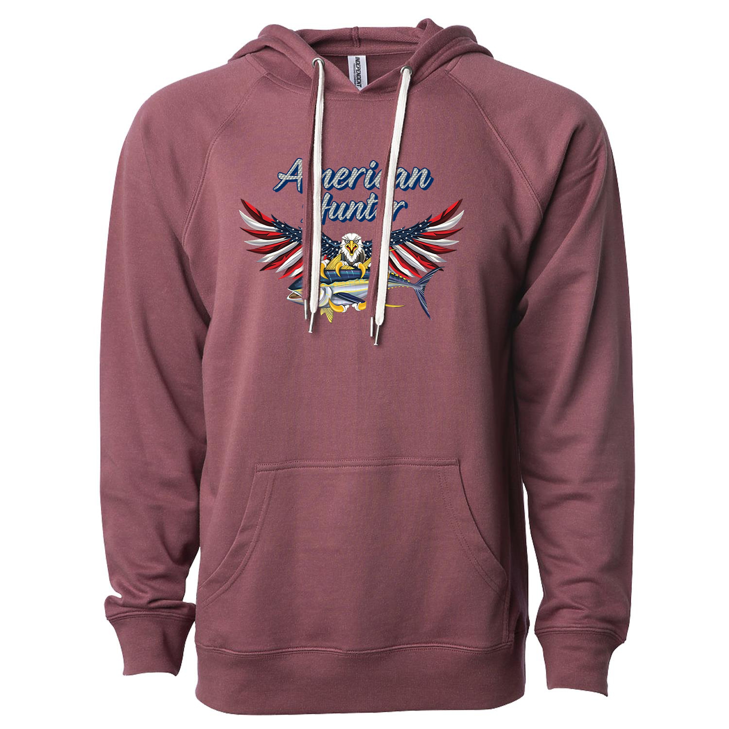 Unisex Lightweight Loopback Terry Hooded Pullover 1