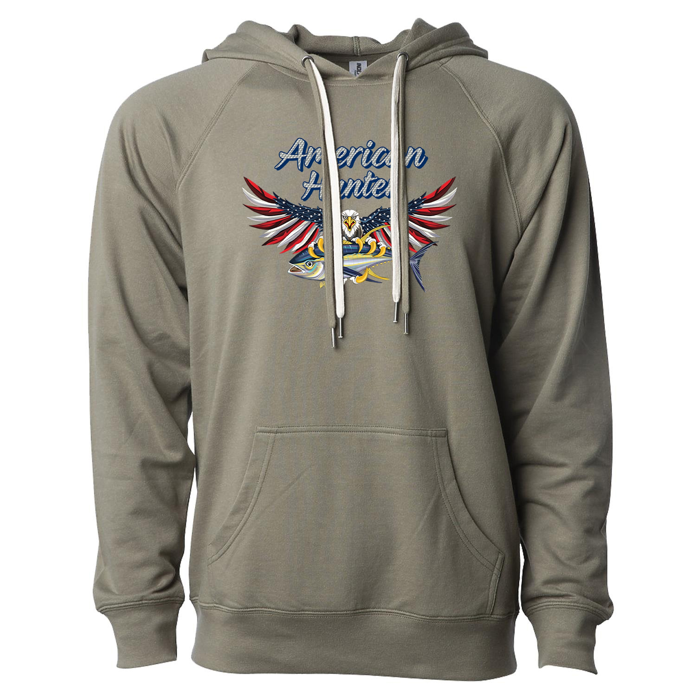 Unisex Lightweight Loopback Terry Hooded Pullover 1