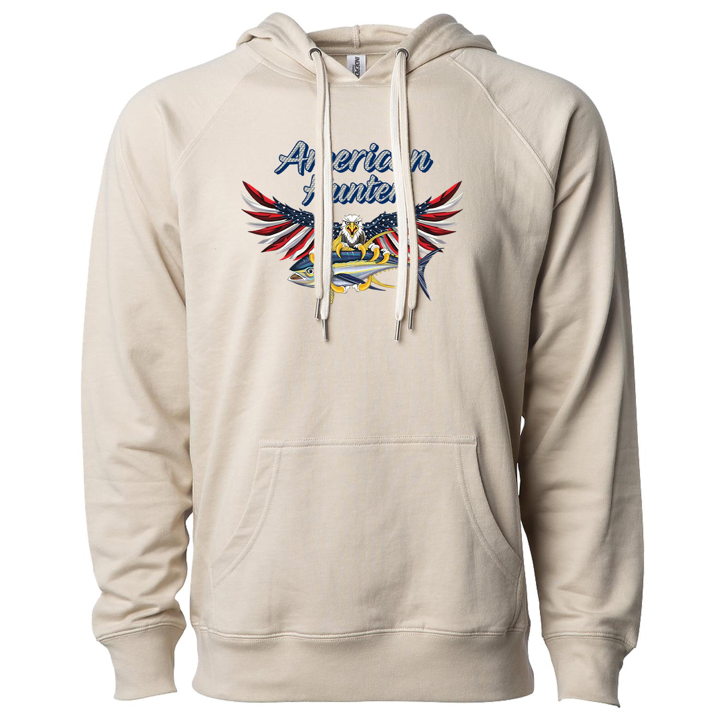 Unisex Lightweight Loopback Terry Hooded Pullover 1
