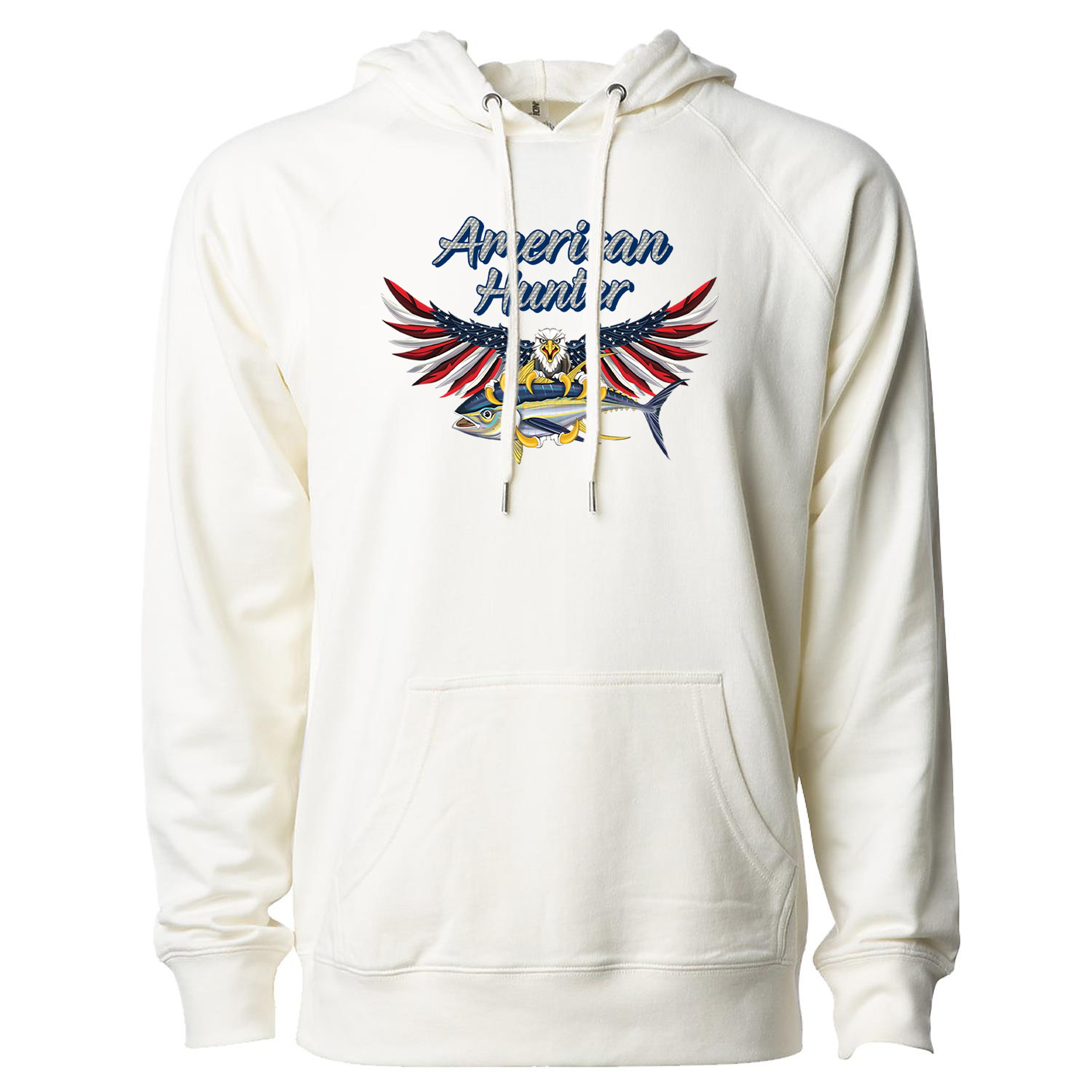 Unisex Lightweight Loopback Terry Hooded Pullover 1