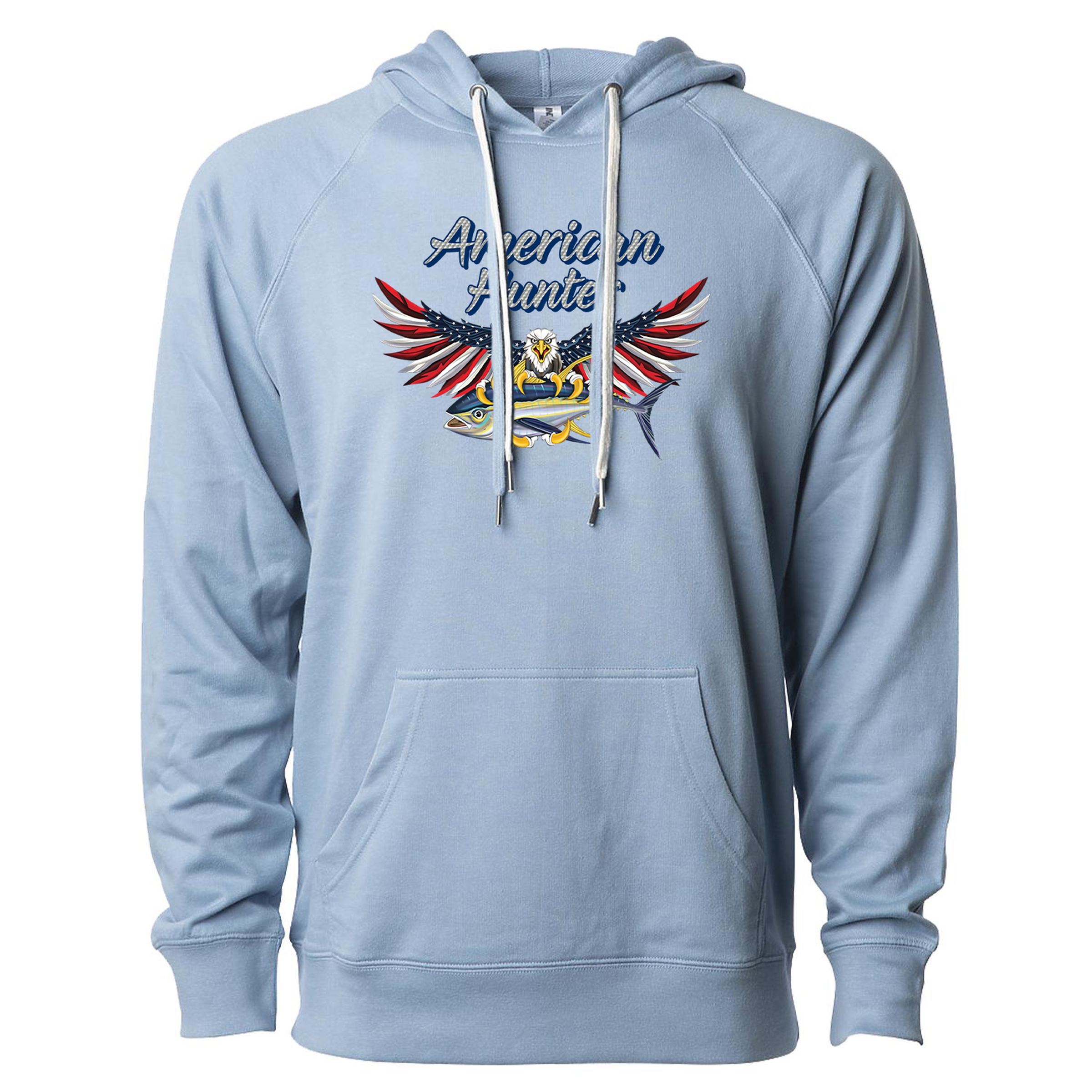 Unisex Lightweight Loopback Terry Hooded Pullover 1