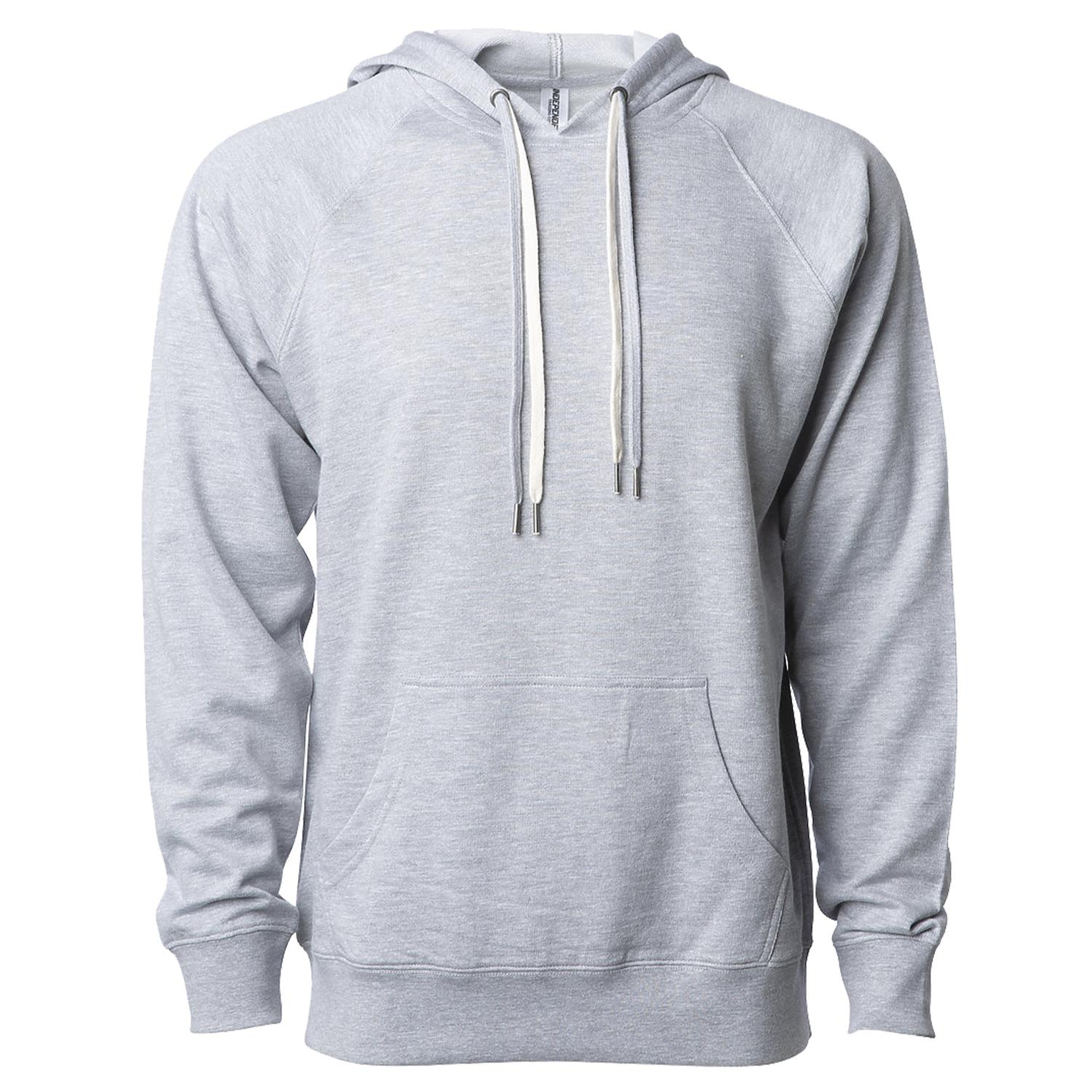 Unisex Lightweight Loopback Terry Hooded Pullover 1