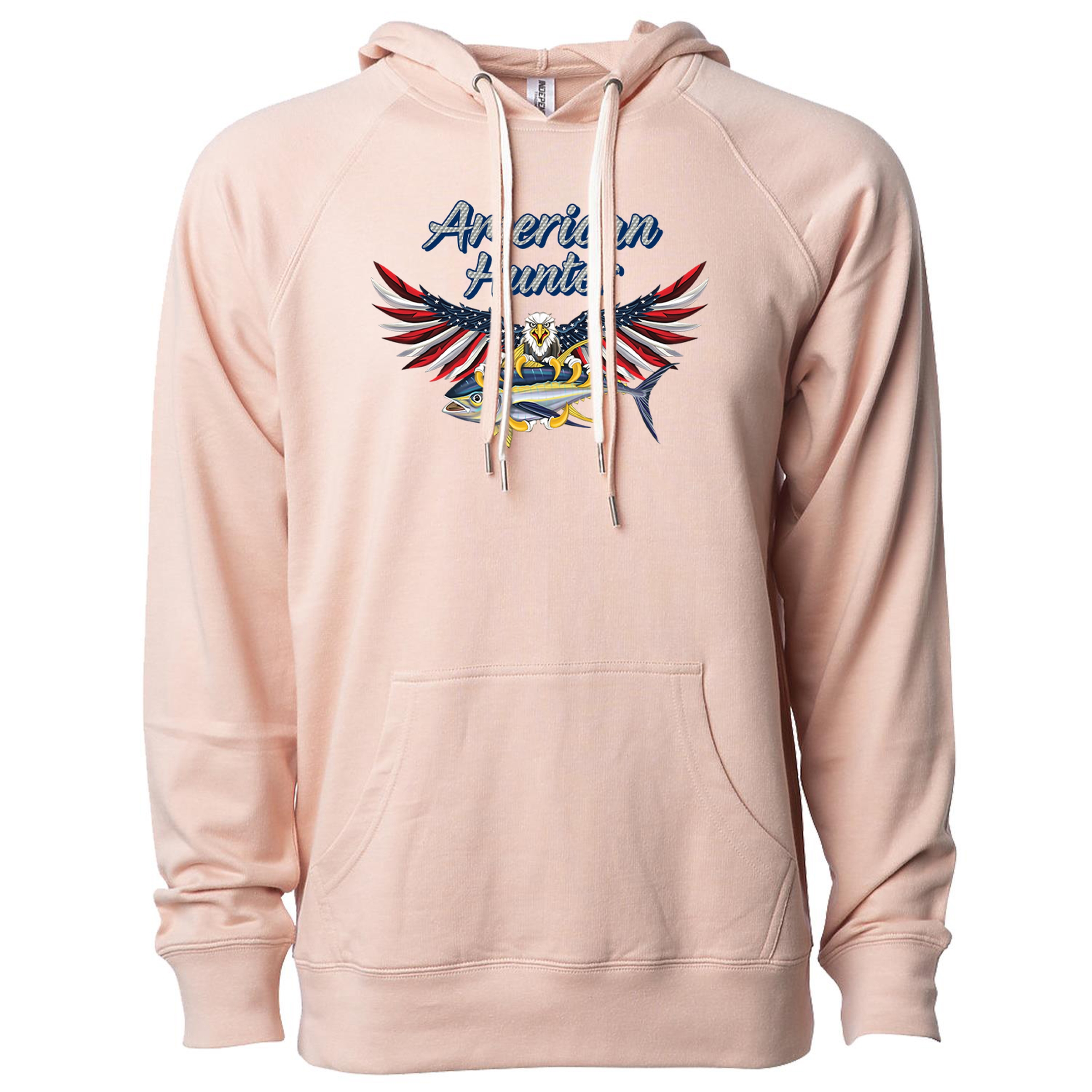Unisex Lightweight Loopback Terry Hooded Pullover 1