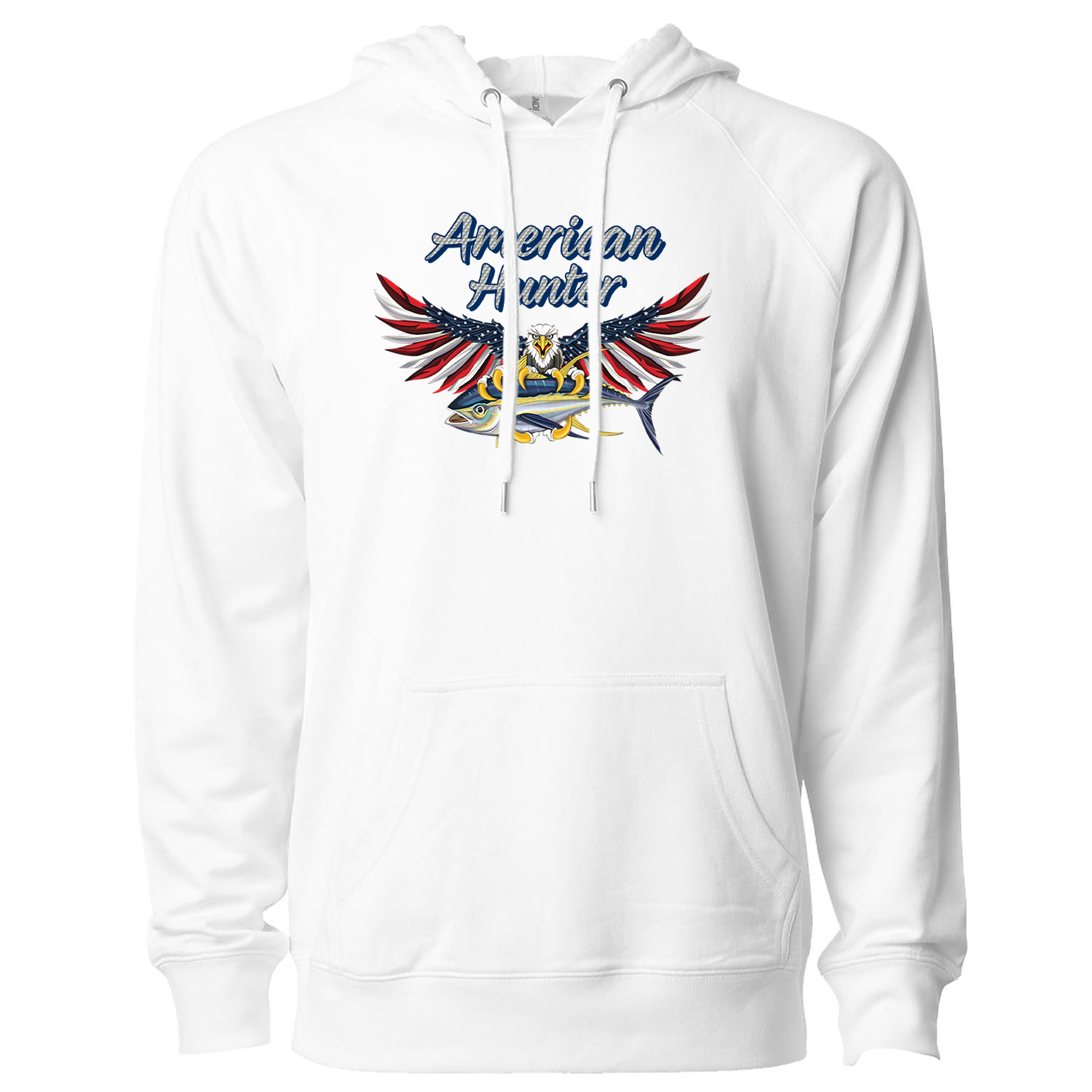 Unisex Lightweight Loopback Terry Hooded Pullover 1