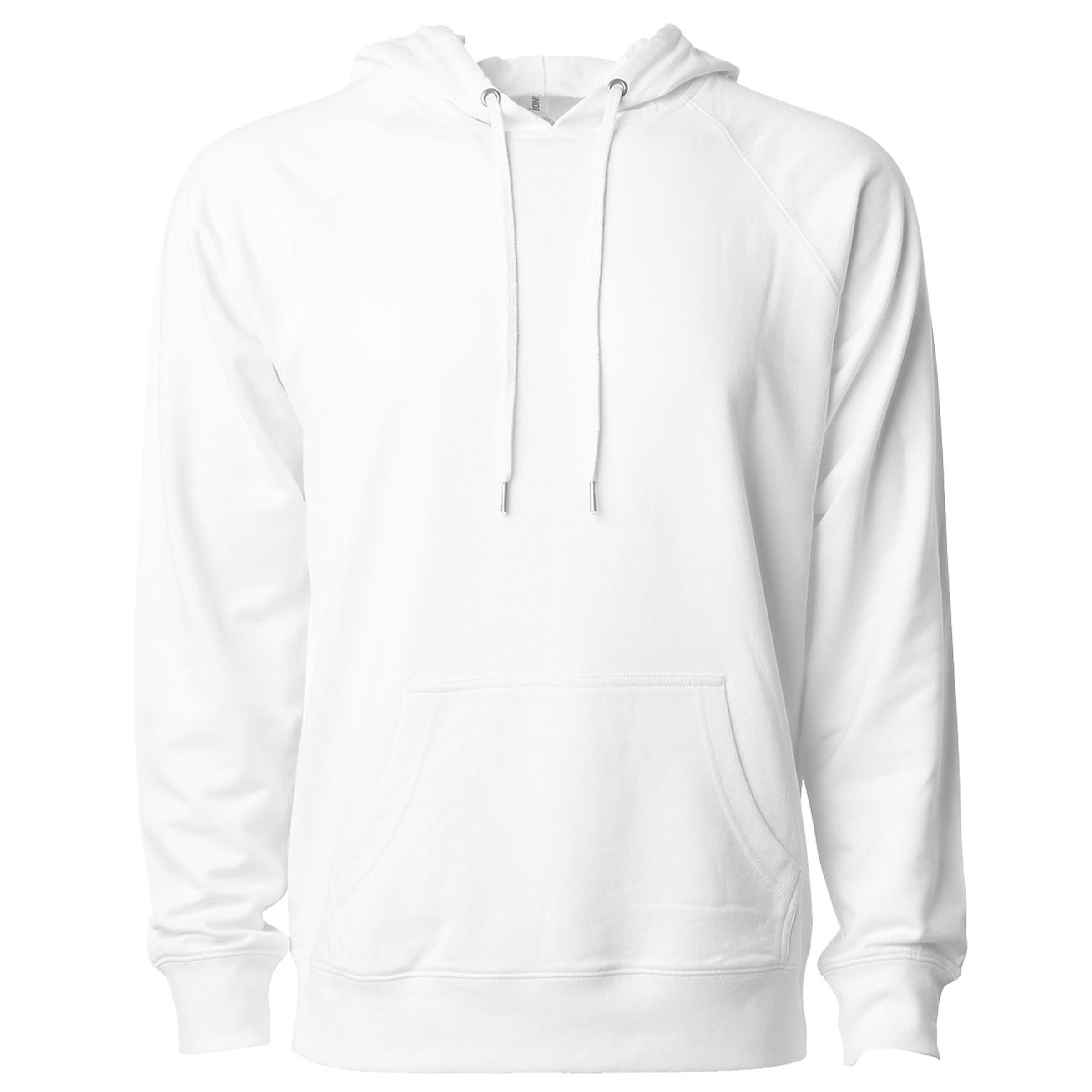 Unisex Lightweight Loopback Terry Hooded Pullover 1