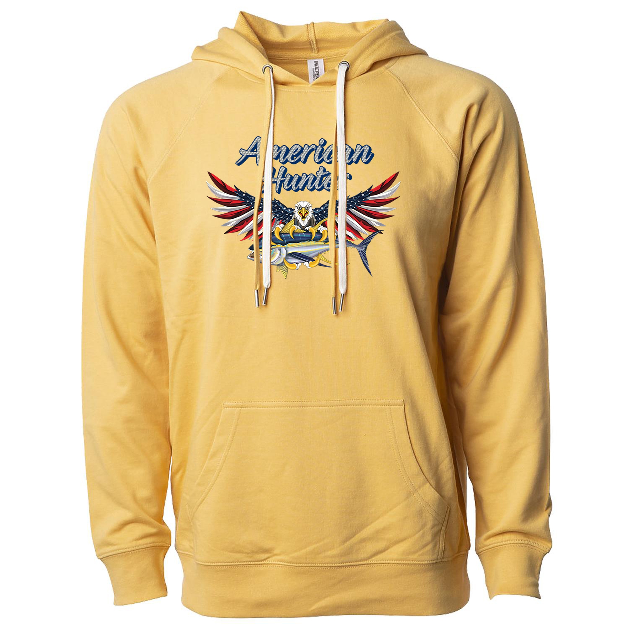 Unisex Lightweight Loopback Terry Hooded Pullover 1