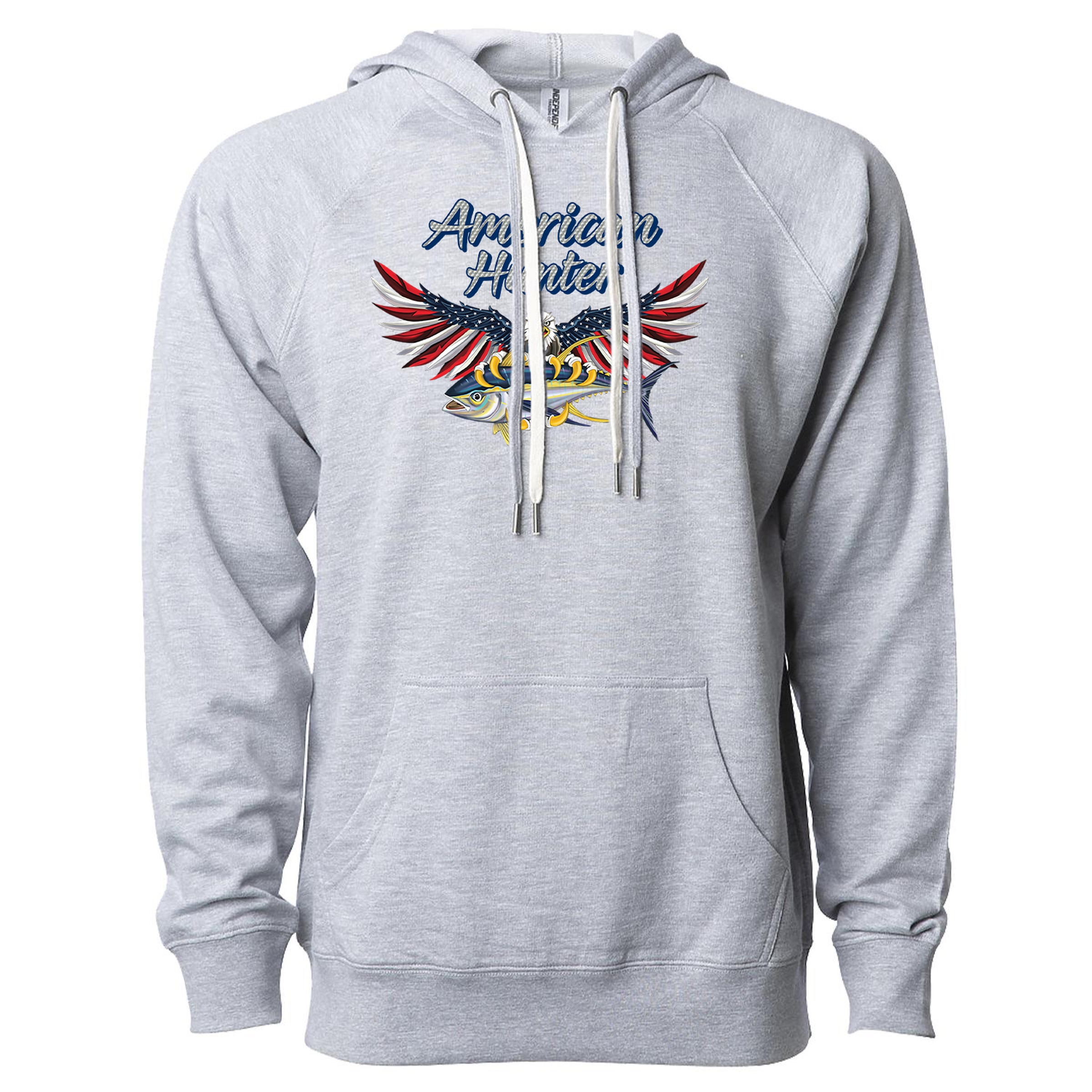 Unisex Lightweight Loopback Terry Hooded Pullover 1