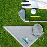 RPET Heather Golf Towel - lifestyle RPET Heather Golf Towel - lifestyle