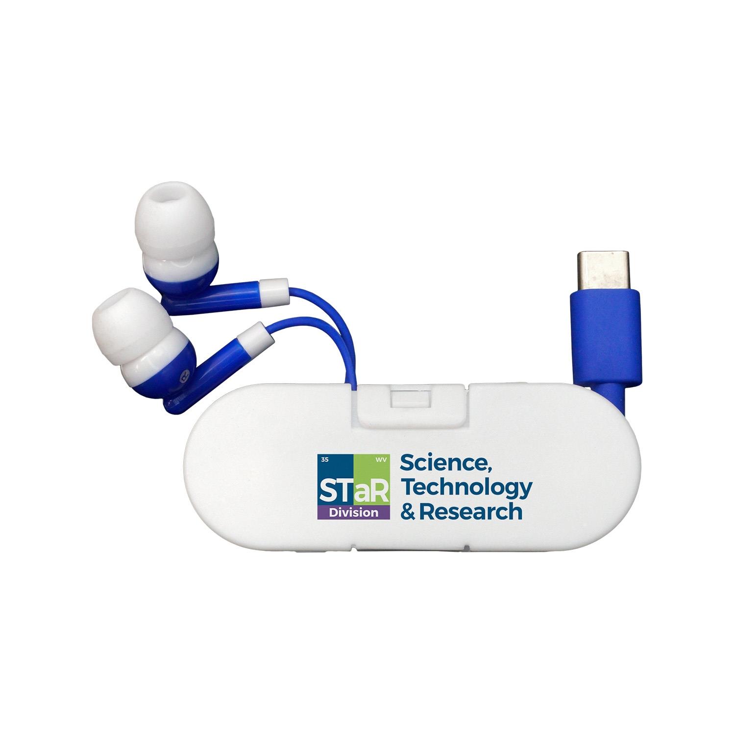 Type C Ear Bud Wrap Phone Stand 1
