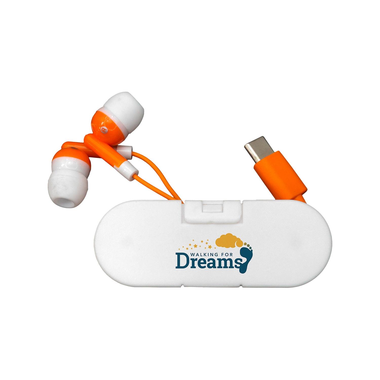 Type C Ear Bud Wrap Phone Stand 1