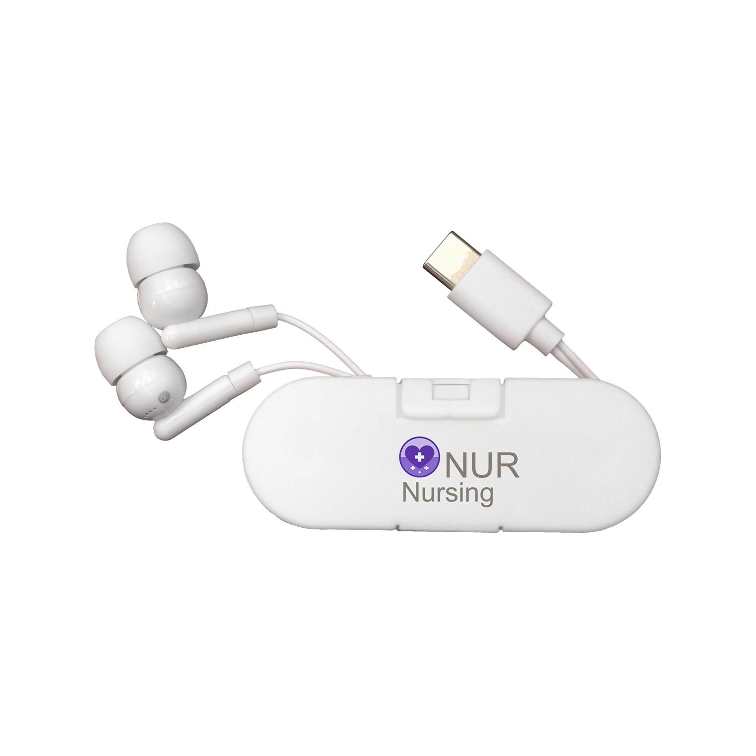 Type C Ear Bud Wrap Phone Stand 1