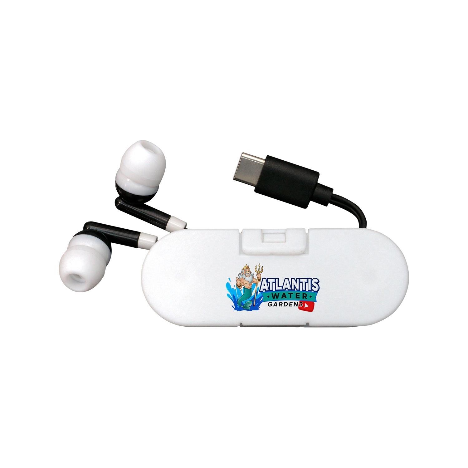 Type C Ear Bud Wrap Phone Stand 1