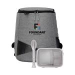 Lunch To Go & Utensil Backpack Set - Gray Lunch To Go & Utensil Backpack Set - Gray
