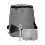 Lunch To Go & Utensil Backpack Set - Gray Lunch To Go & Utensil Backpack Set - Gray