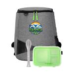 Lunch To Go & Utensil Backpack Set - Green Lunch To Go & Utensil Backpack Set - Green