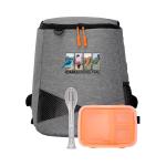 Lunch To Go & Utensil Backpack Set - Orange Lunch To Go & Utensil Backpack Set - Orange