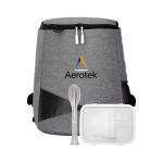 Lunch To Go & Utensil Backpack Set - White Lunch To Go & Utensil Backpack Set - White