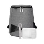 Lunch To Go & Utensil Backpack Set - White Lunch To Go & Utensil Backpack Set - White