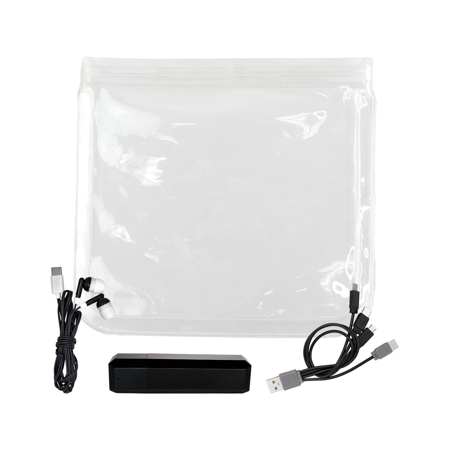 Clear Viper Cable, Ear Bud & Cloth Set 1