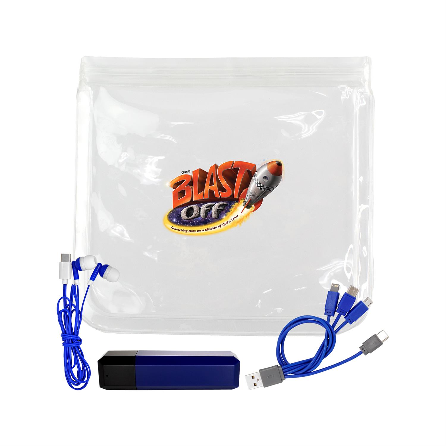 Clear Viper Cable, Ear Bud & Cloth Set 1