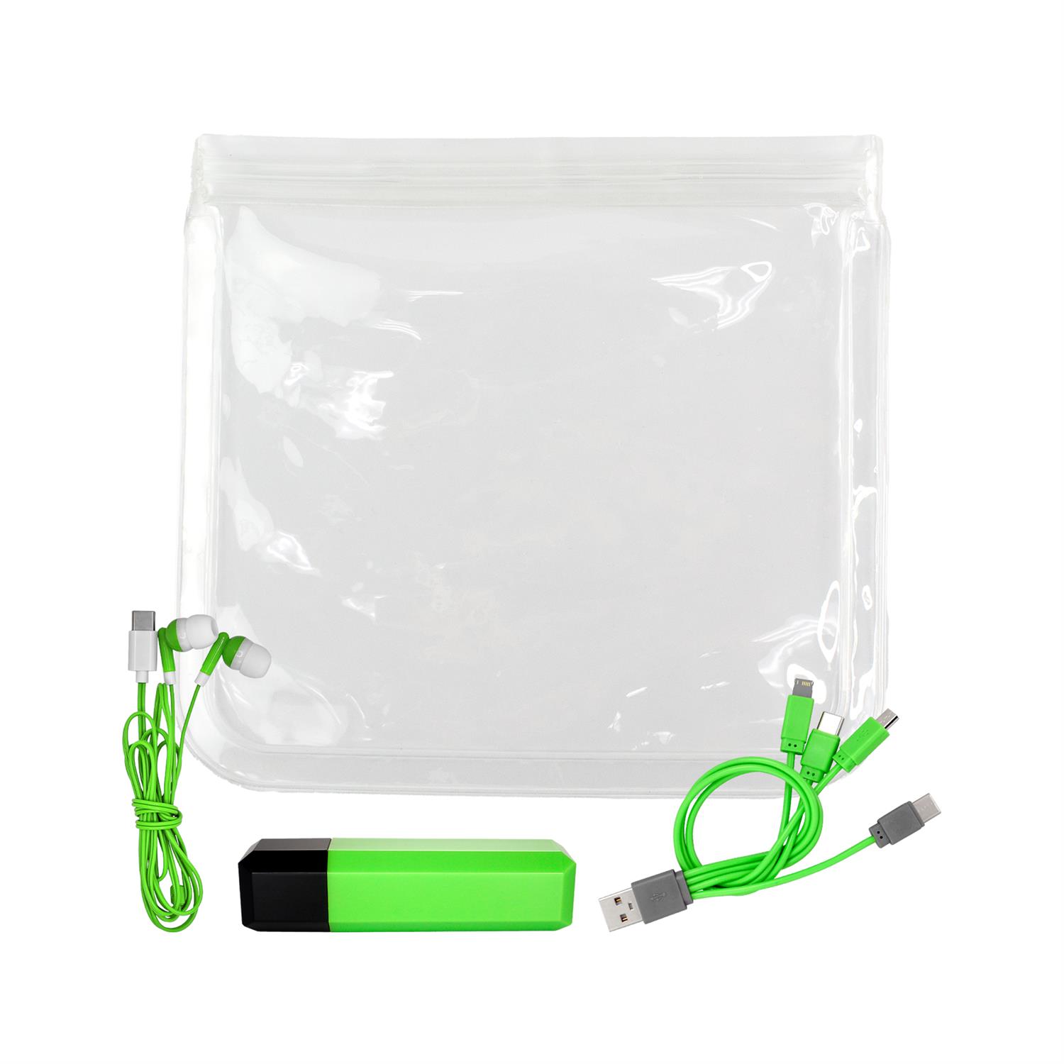 Clear Viper Cable, Ear Bud & Cloth Set 1