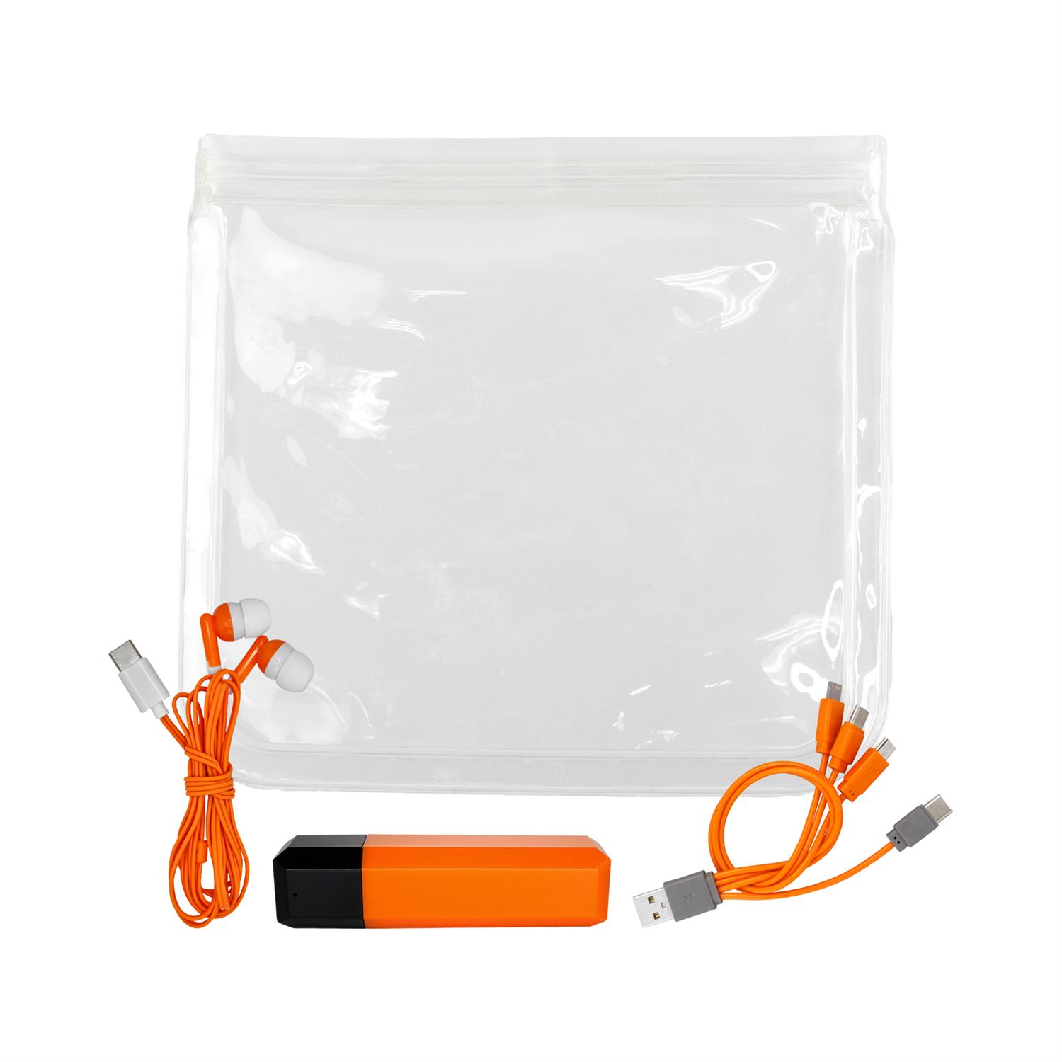 Clear Viper Cable, Ear Bud & Cloth Set 1