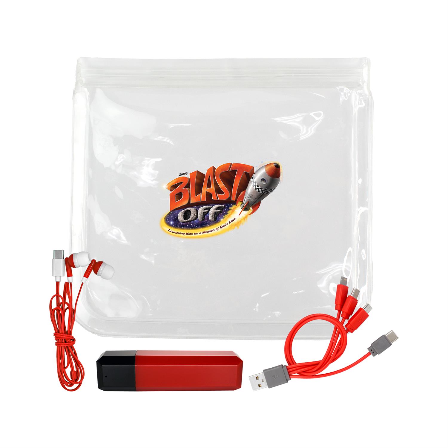 Clear Viper Cable, Ear Bud & Cloth Set 1