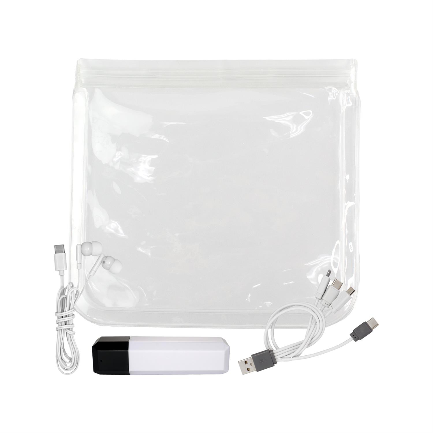 Clear Viper Cable, Ear Bud & Cloth Set 1