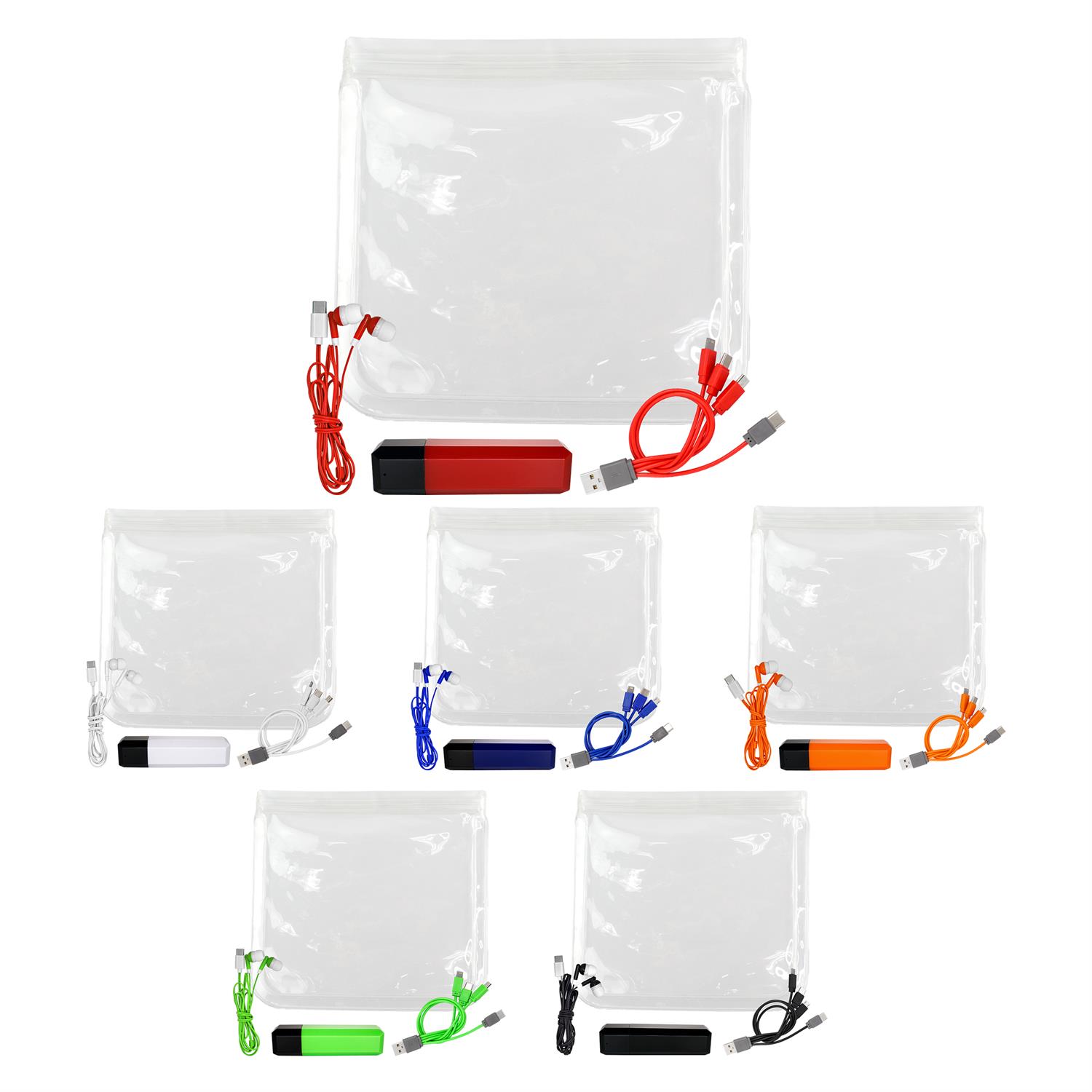 Clear Viper Cable, Ear Bud & Cloth Set 1