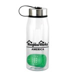 Metal Lanyard Lid 32 oz. Bottle with Floating Infuser - green Metal Lanyard Lid 32 oz. Bottle with Floating Infuser - green