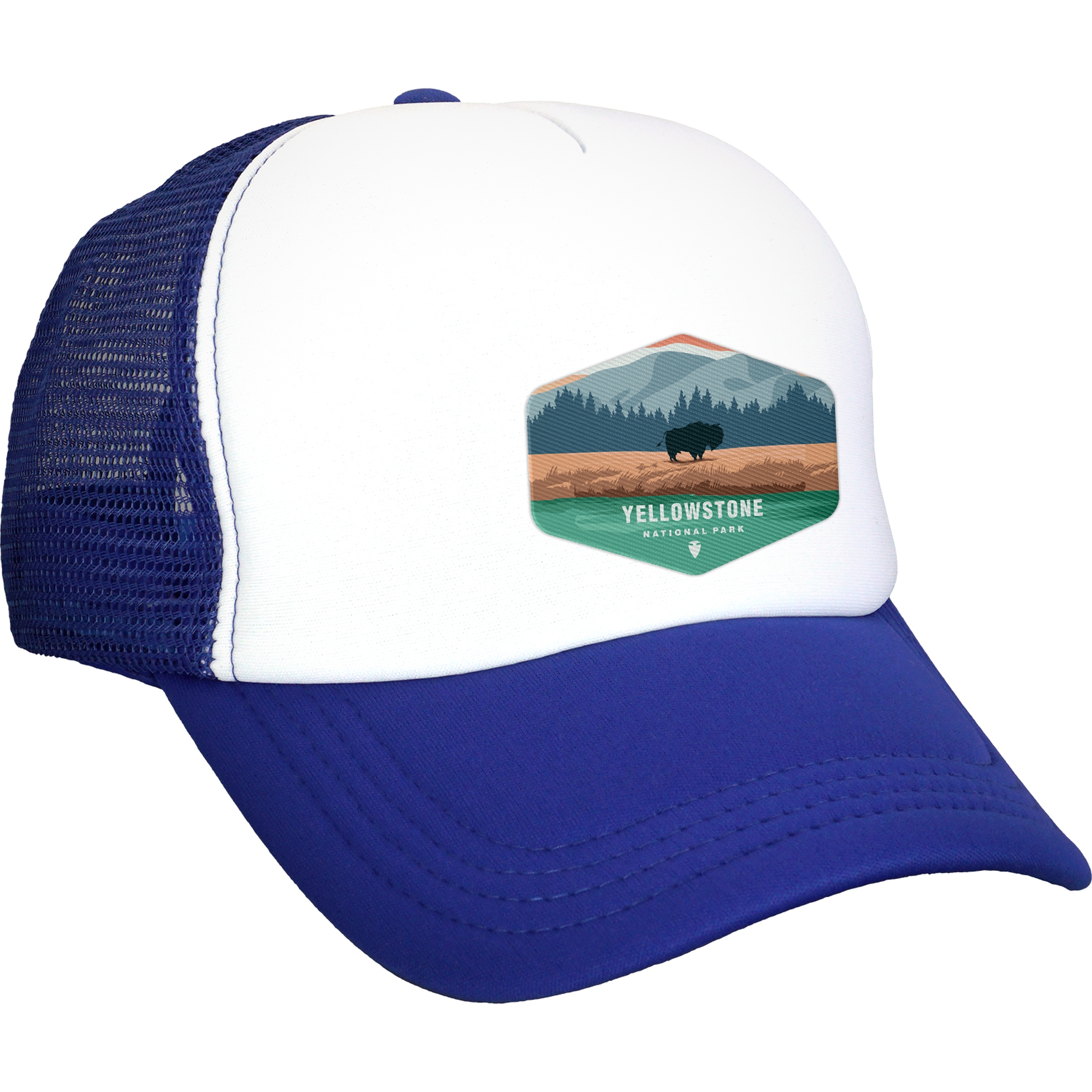 Foam Hexagon Emblem Trucker Hat 1