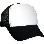 Foam Hexagon Emblem Trucker Hat - black Foam Hexagon Emblem Trucker Hat - black
