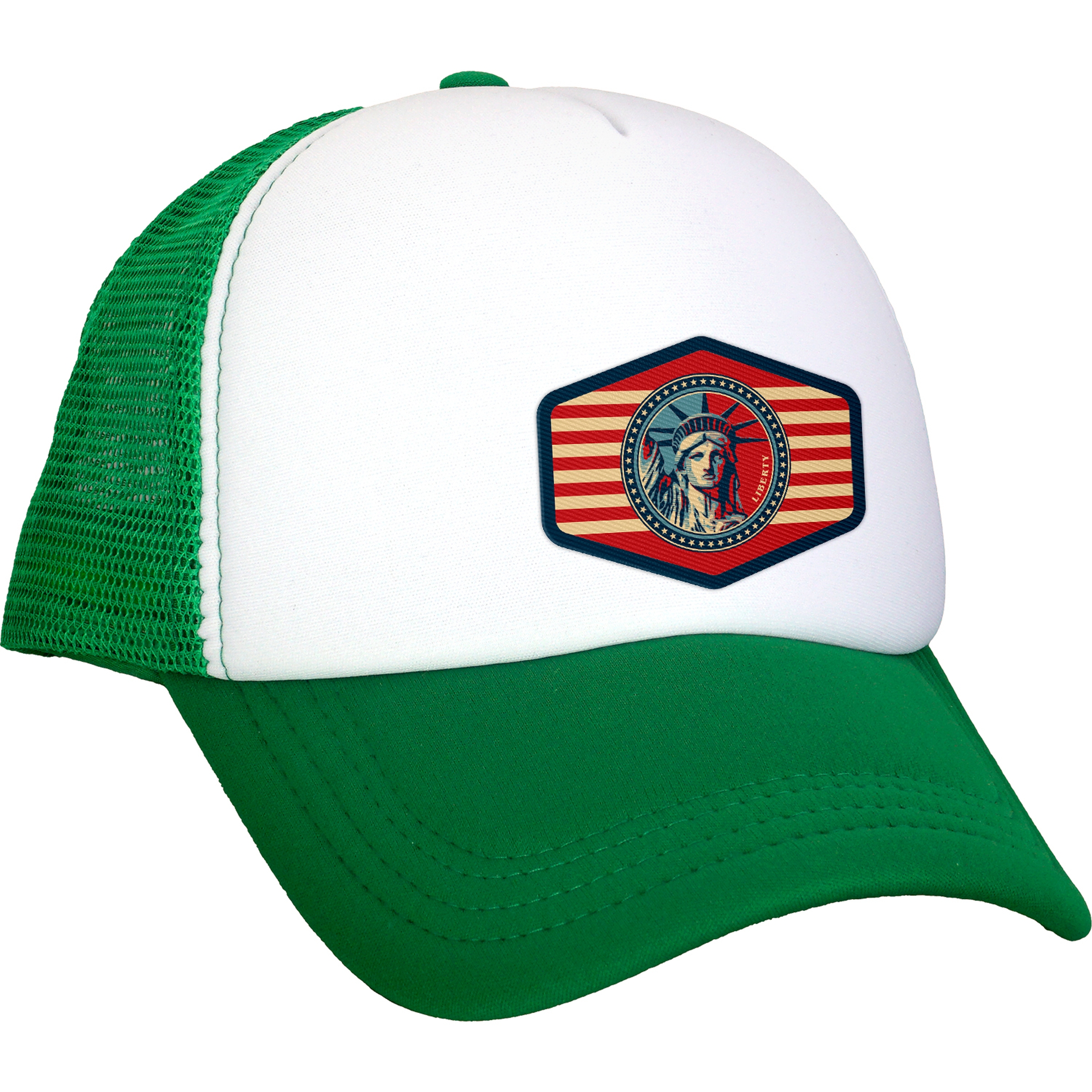 Foam Hexagon Emblem Trucker Hat 1