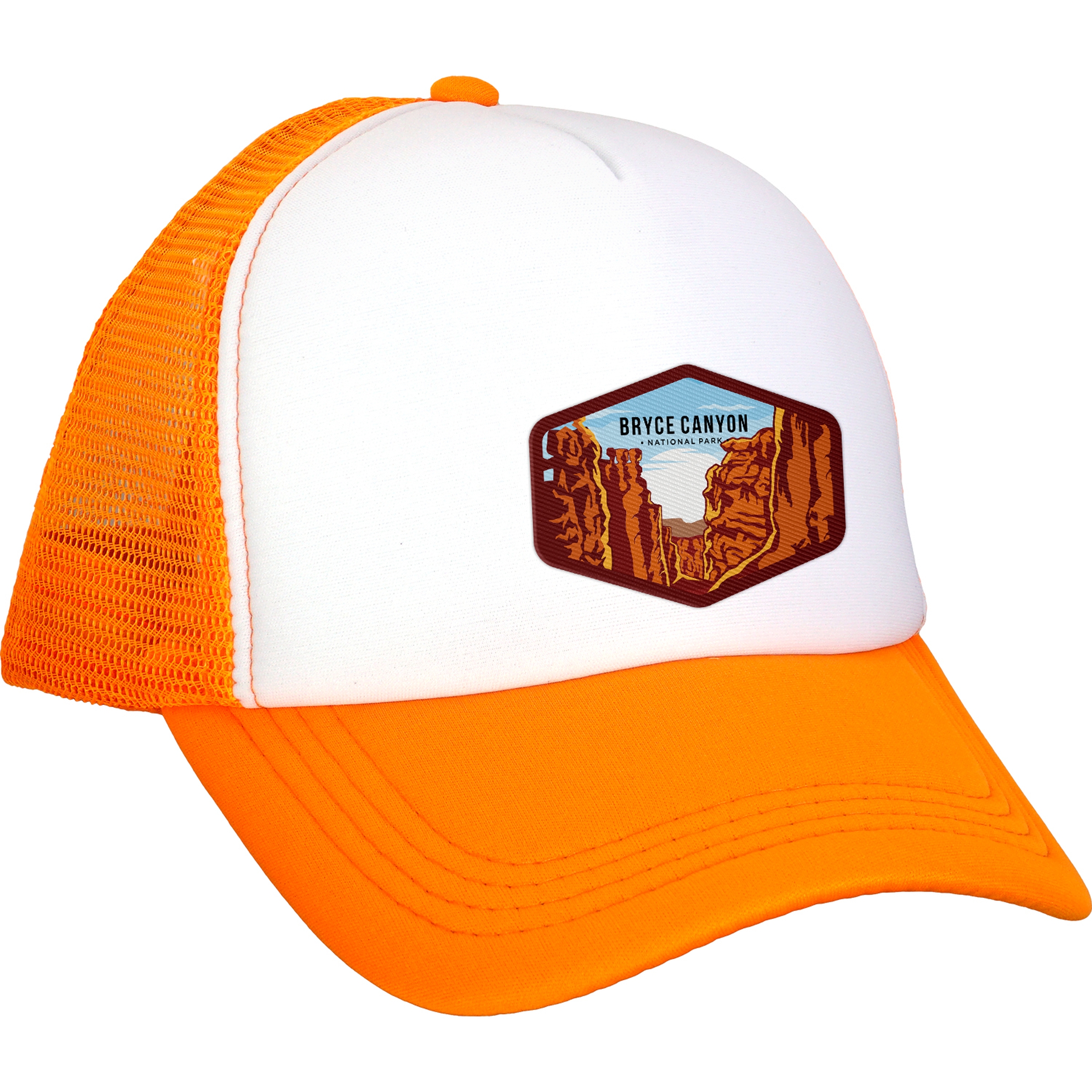 Foam Hexagon Emblem Trucker Hat 1