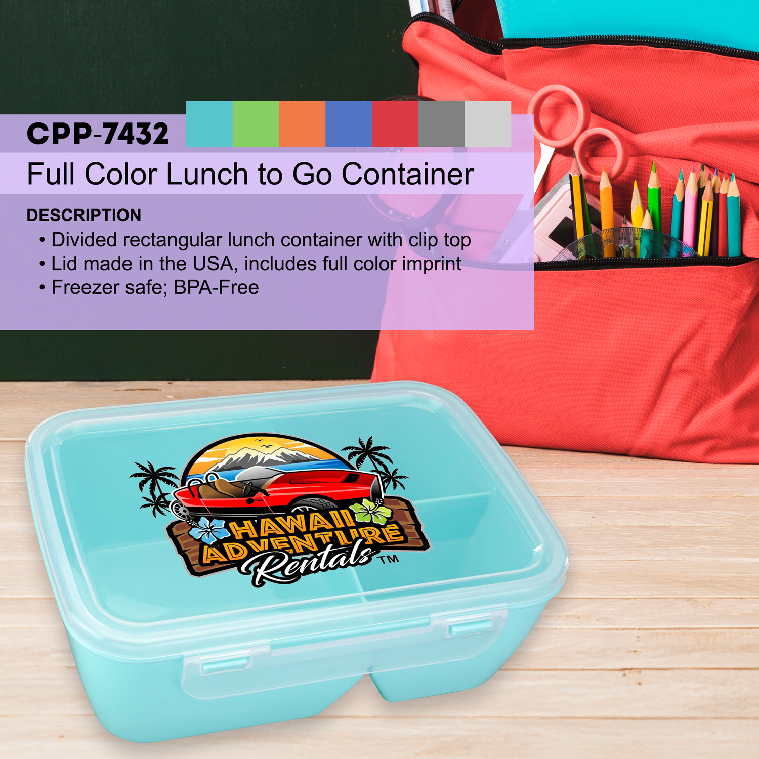 Full Color Lunch To Go Container 1