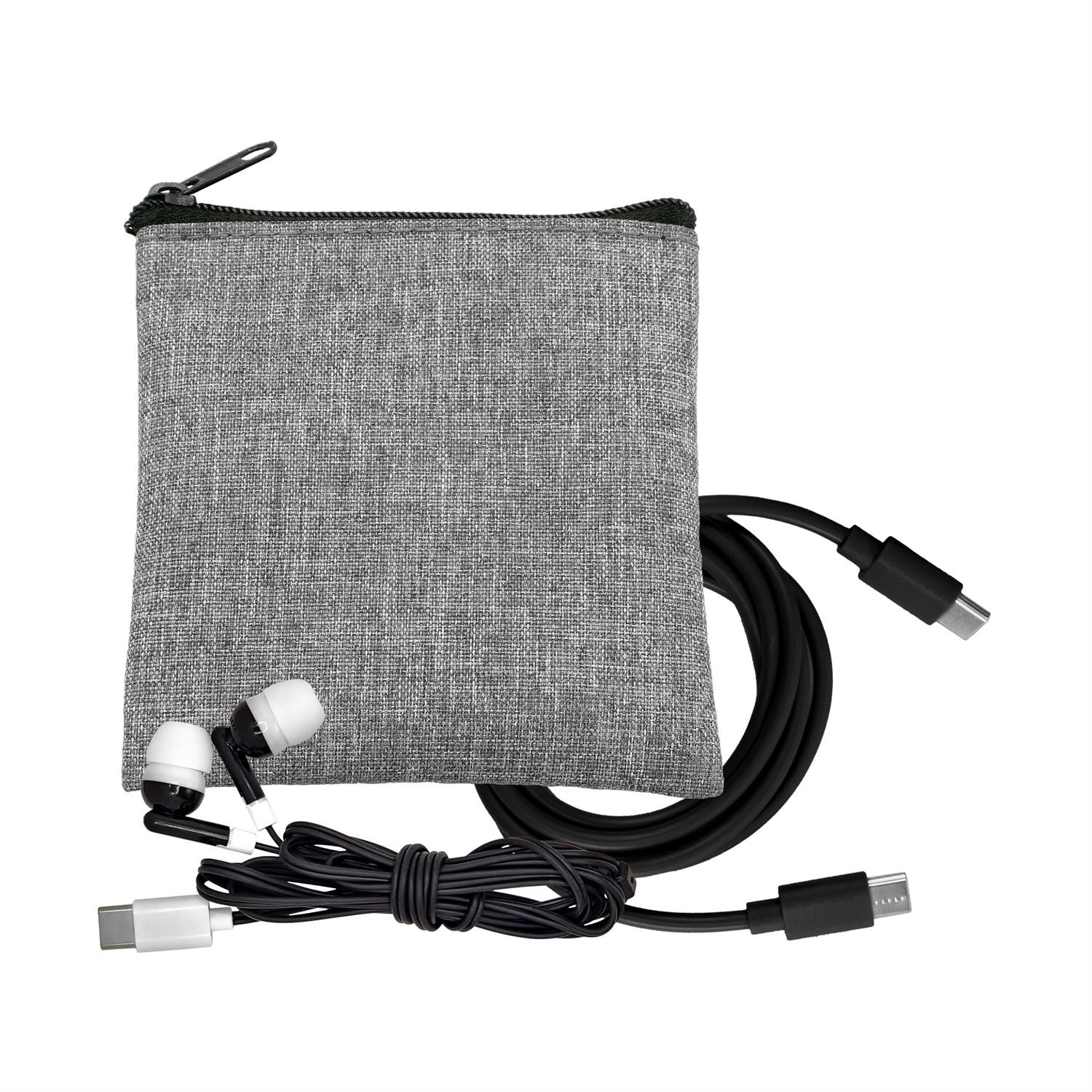 Recycled C to C Cable & Ear Bud Set 1