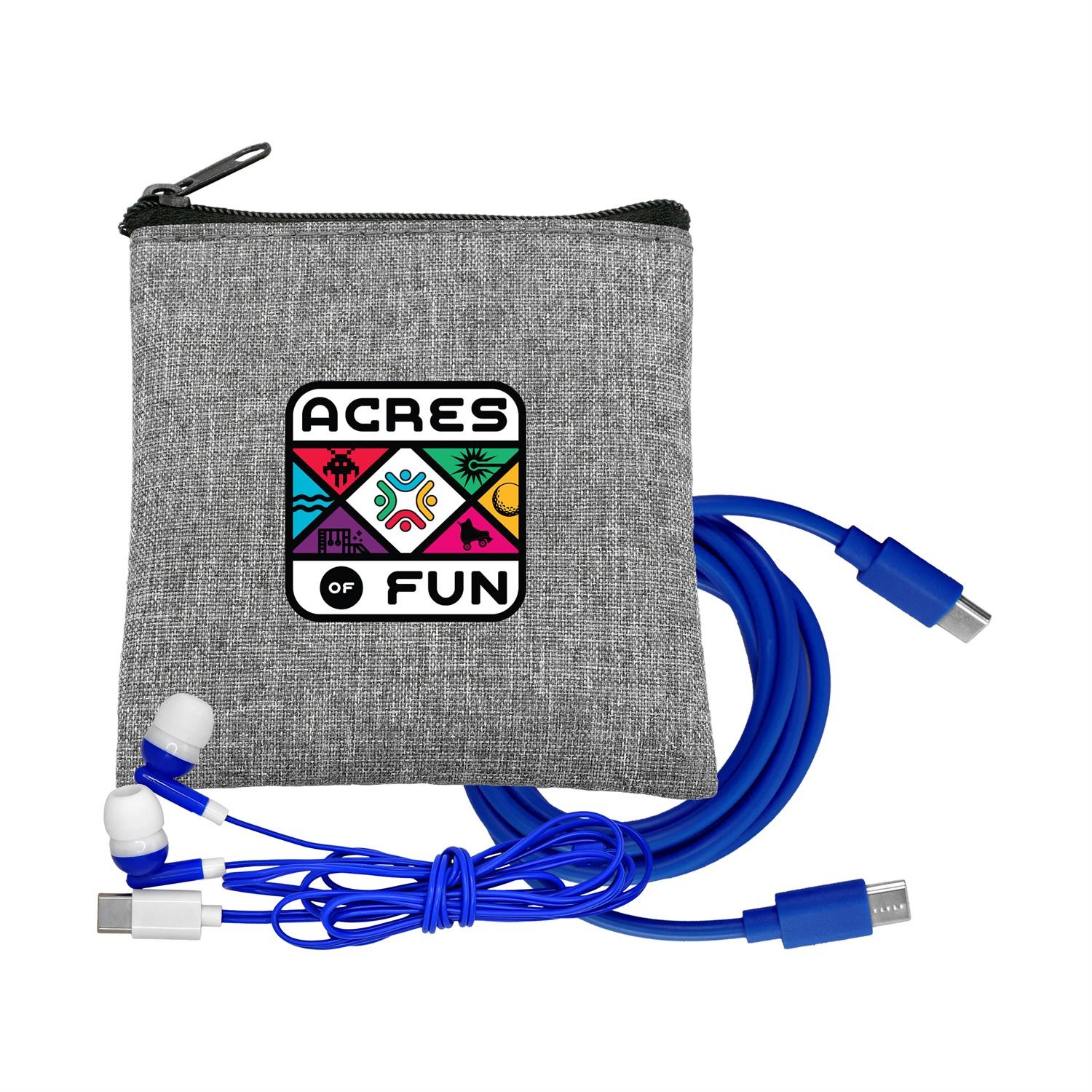 Recycled C to C Cable & Ear Bud Set 1