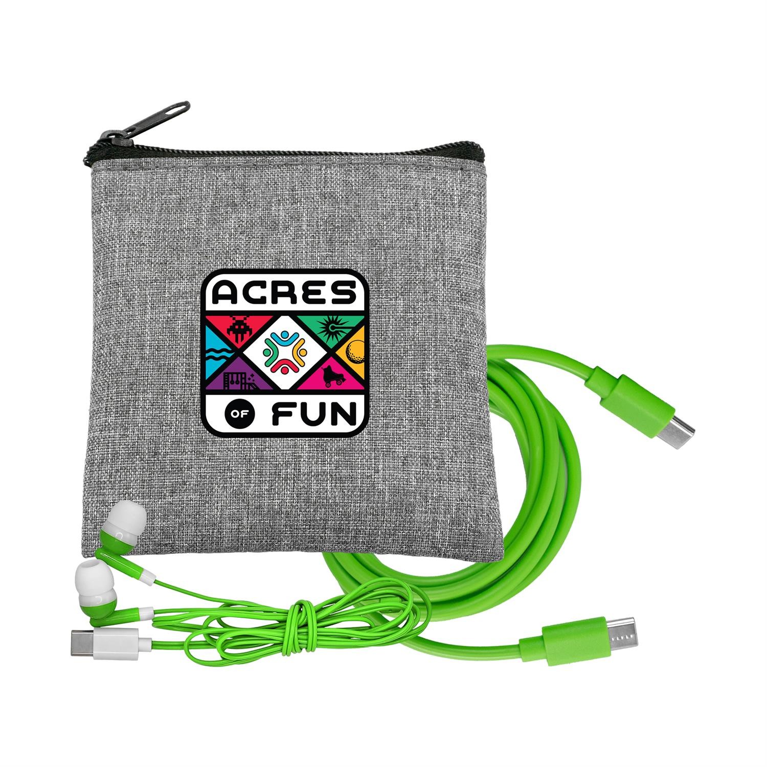 Recycled C to C Cable & Ear Bud Set 1