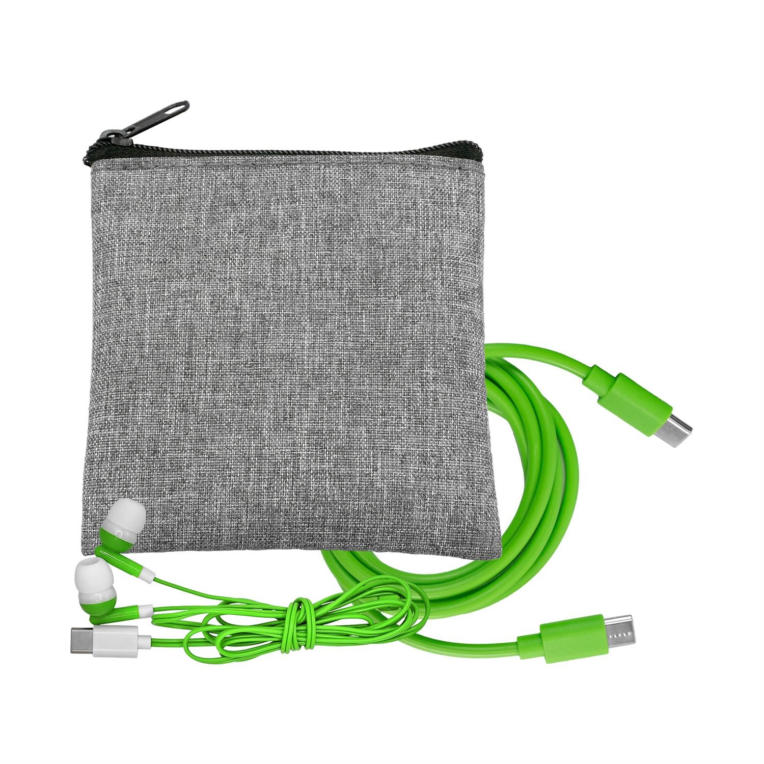 Recycled C to C Cable & Ear Bud Set 1