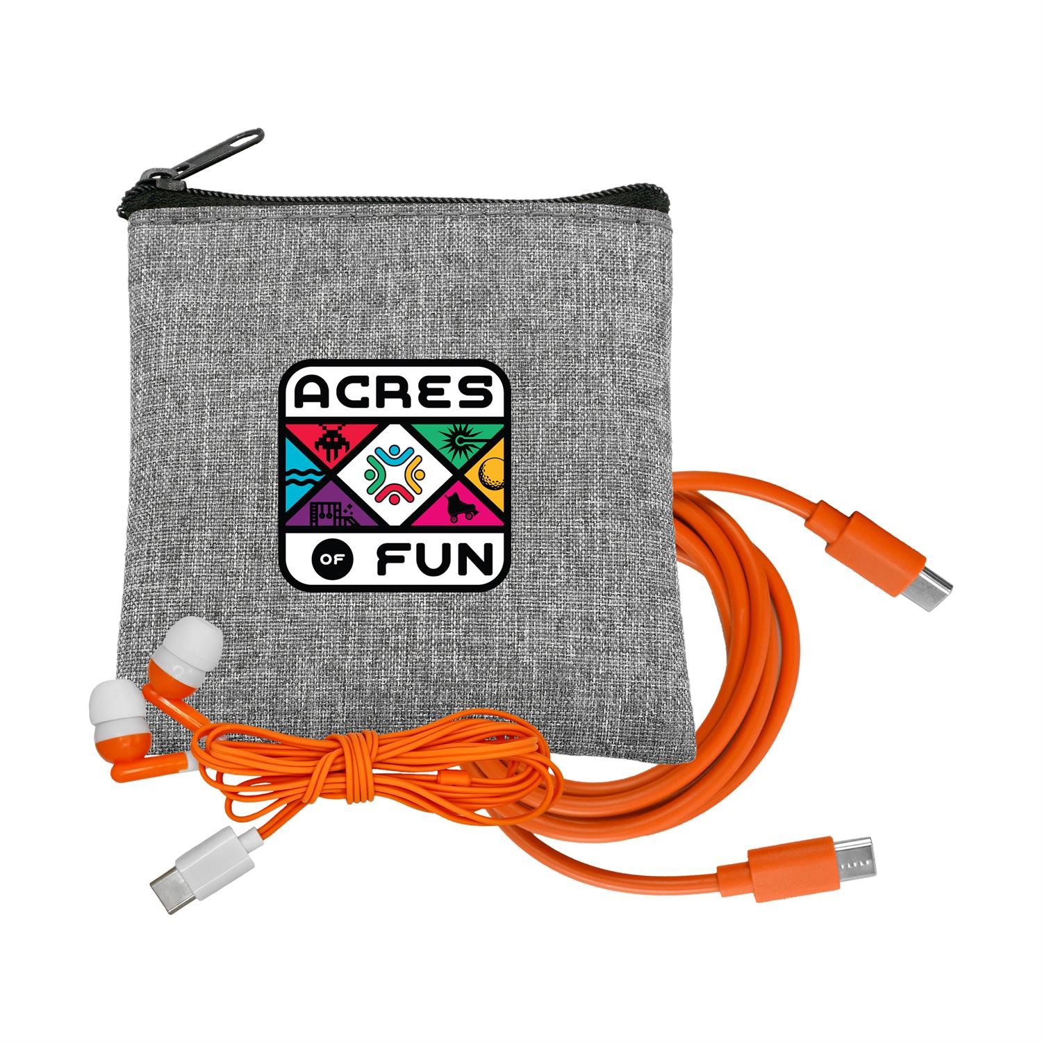 Recycled C to C Cable & Ear Bud Set 1