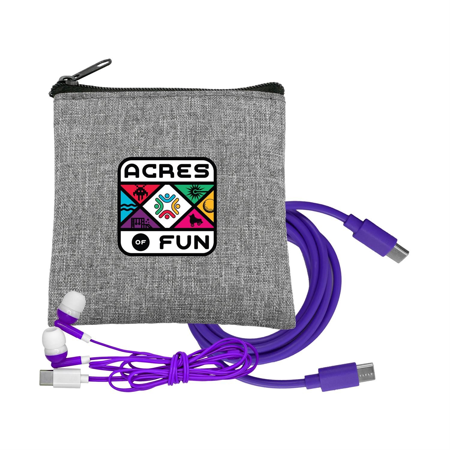Recycled C to C Cable & Ear Bud Set 1